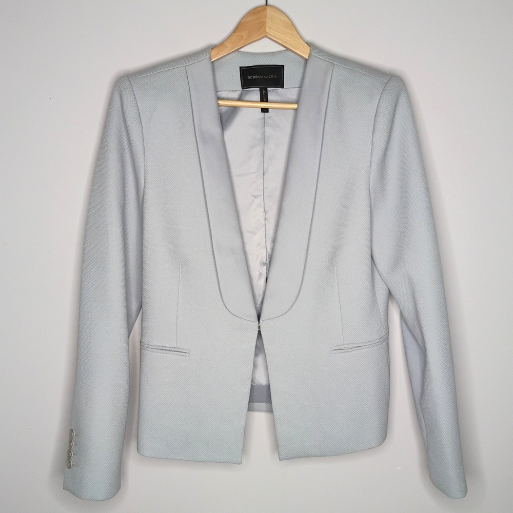 BCBGMaxAzria Chandler City Jacket Large Smoke Blue Gray